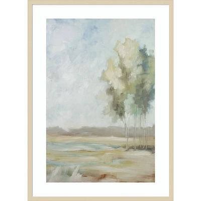 Amanti Art 30x41 Solo Journey Horizon by Jacqueline Ellens Wood Framed Wall Art Print: Giclee, Modern Decor, Hardwood Frame