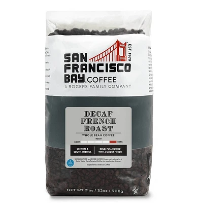 San Francisco Bay Coffee French Dark Roast Decaf Whole Bean Coffee - 32oz