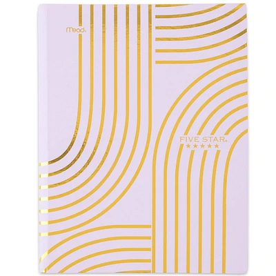 Five Star 150pg College Rule Composition Notebook 10.1x7.5 Pink and Gold Rainbow: School Supplies, Hard Cover, Acid-Free