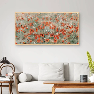 Masterpiece Art Gallery 24x48 Poppy Meadow Wall Art