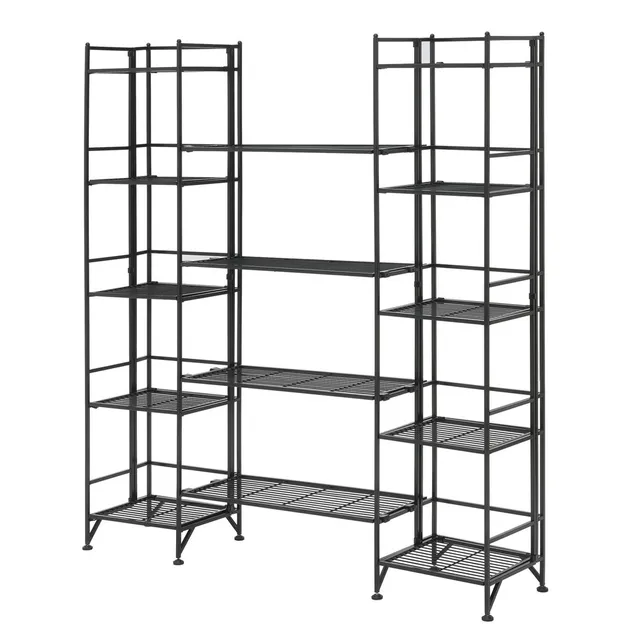 32.5 3 Tier Folding Metal Shelf White - Breighton Home