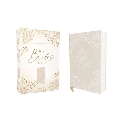 Niv, Brides Bible, Cloth Over Board, Cream, Red Letter, Comfort Print - by Zondervan (Hardcover)