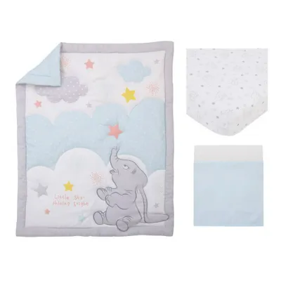 Disney Baby Dumbo - Shine Bright Little Star Nursery Crib Bedding Set - 3pc