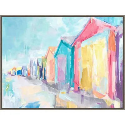 30 x 23 Brighton Beach by Susan Pepe Framed Canvas - Amanti Art: Modern Decor, Horizontal Layout