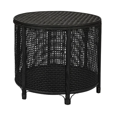 Storied Home 20 Round Accent Table Black