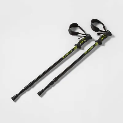 2pk Adjustable Trekking Poles Black - All In Motion