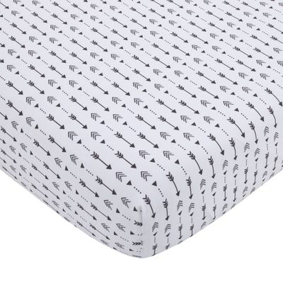 NoJo Little Man Cave Fitted Crib Sheet - Ivory