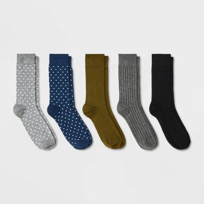 Perry Ellis Men's 3-Pk. Microfiber Patterned Socks - Black