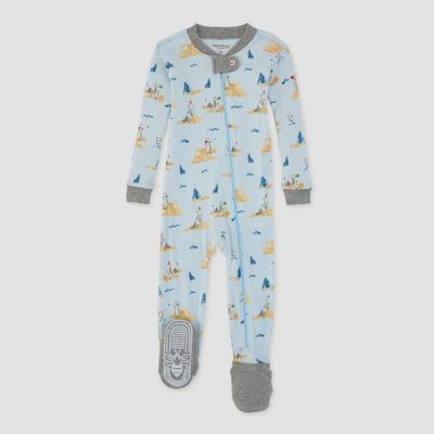 Burts Bees Baby Baby Snowball Fight Organic Cotton Footed Pajama