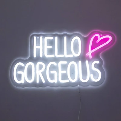 Whatever! Company Hello Gorgeous Neon Sign Novelty Wall Light