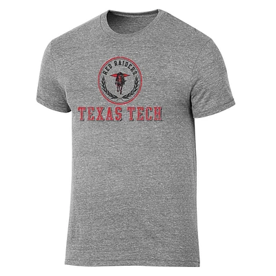 NCAA Texas Tech Red Raiders Mens Gray Tri-Blend T-Shirt