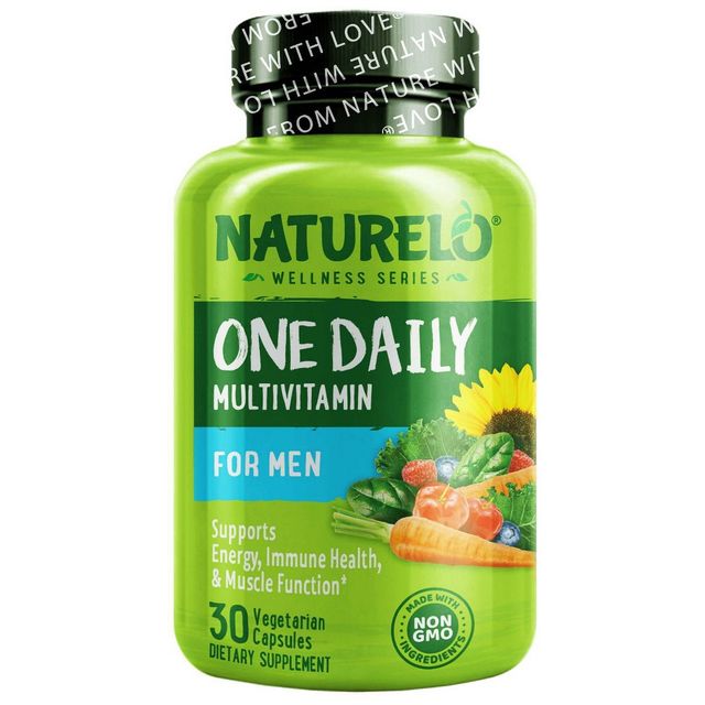 NATURELO One Daily Men Multivitamin Vegan Capsules - 30ct