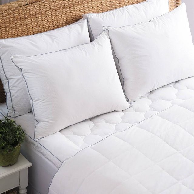 Allied Home  PerfectCool Thermoregulating Mattress Pad White: Sateen Cotton, Hypoallergenic, 233 Thread Count