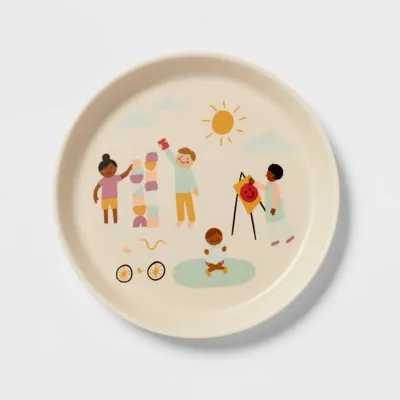 Kids Bamboo Melamine Plate with