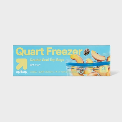 Quart Freezer Storage Bags - 25ct - up&up