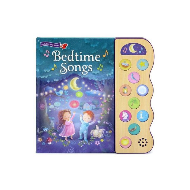 Bedtime Songs 11 Button Song Book - by Scarlett Wing (Hardcover)