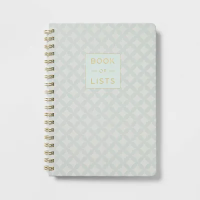 Undated Planner 7x10 Spiral Book of Lists - Threshold