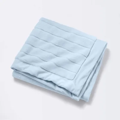 Faux Fur with Channel Carving Baby Blanket - Cloud Island - Light Blue