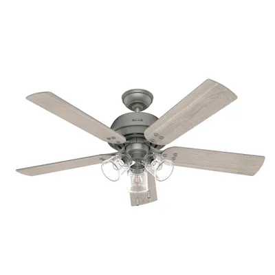 52 Shady Grove Ceiling Fan with Light Kit and Pull Chain (Includes LED Light Bulb) - Fan