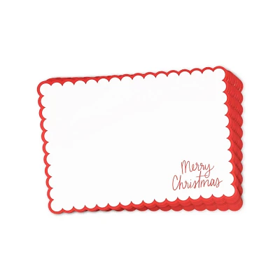 10ct Merry Christmas Scalloped Placemats - Spritz