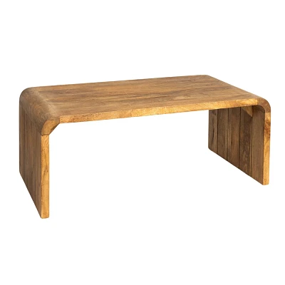 Storied Home Waterfall Edge Coffee Table Natural