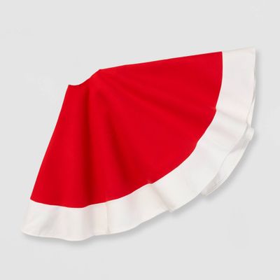 48in Felt Christmas Tree Skirt Red - Wondershop