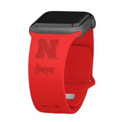 NCAA Nebraska Huskers Wordmark Engraved Apple Watch Band