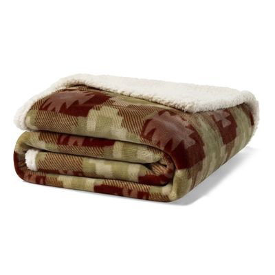 50x60 Copper Creek Reversible Throw Blanket - Bauer: - Modern