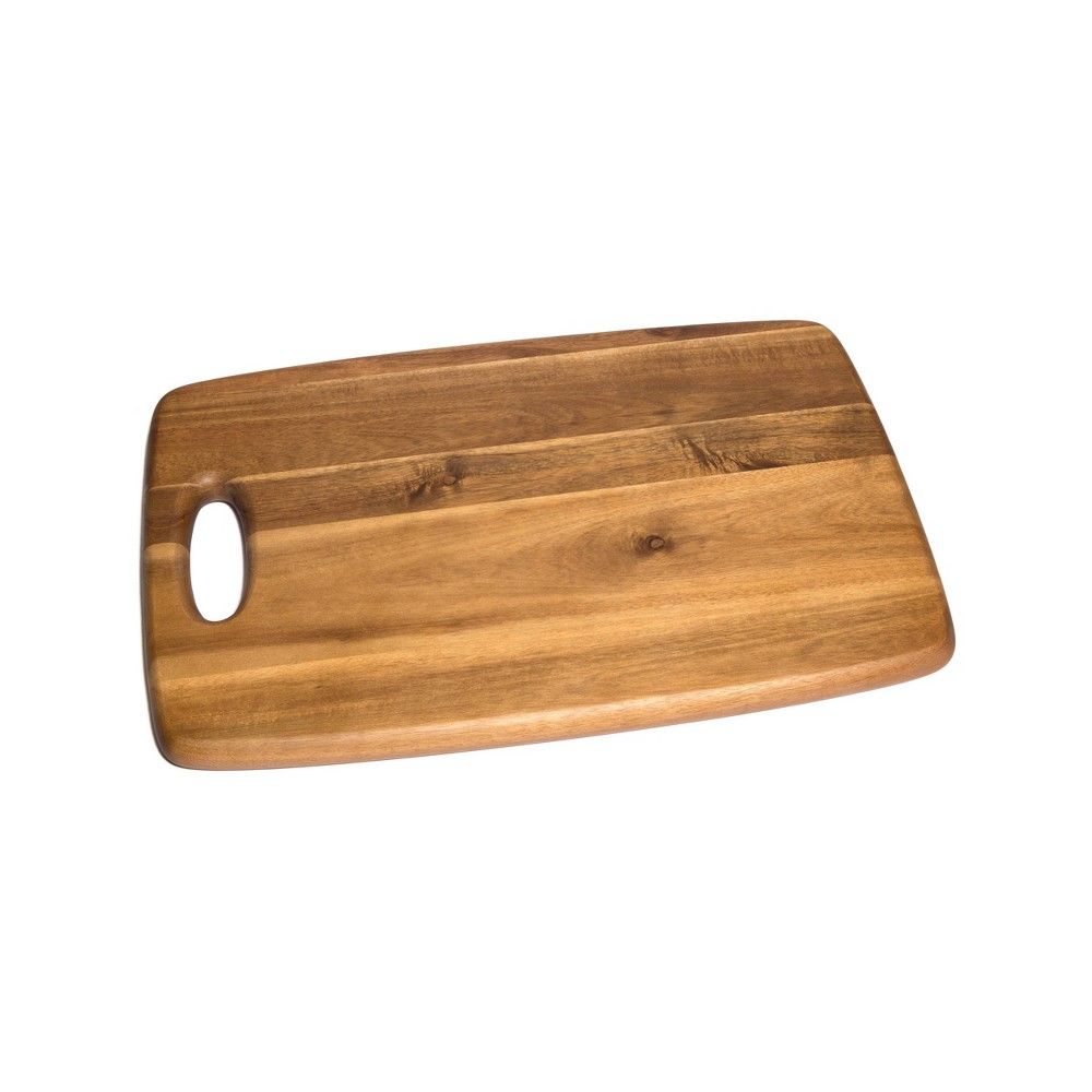 18 x 12 Acacia Cutting Board with Cut Out Handle - Lipper International