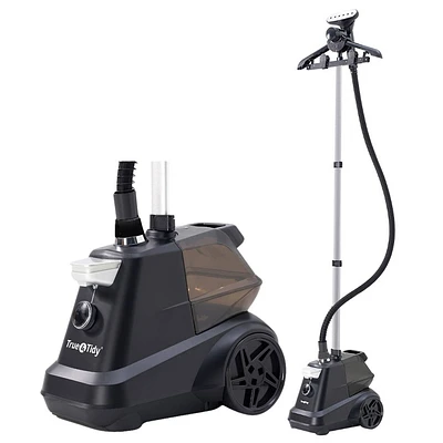 True & Tidy SX3 Industrial Garment Steamer with 3 Steam Settings and On/Off Pedal Black: 1800W, 90 Min Steam, 3L Tank