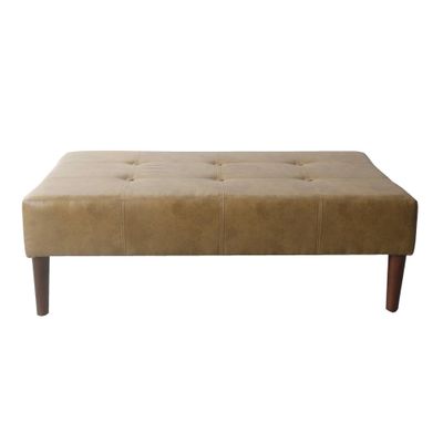 Rectangular Rustic Faux Leather Trunk Coffee Table Brown - Olivia & May