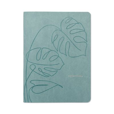 Ruled Journal 6x8 Vegan Leather Monstera Reflections - DesignWorks Ink