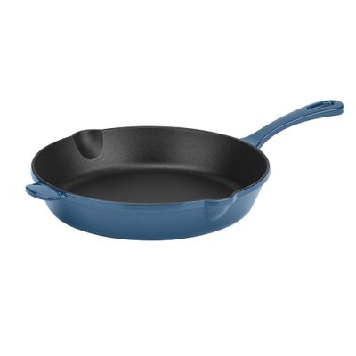 Cuisinart Chefs Classic 10 Enameled Cast Iron Skillet CI22-24BG - Blue: Dishwasher & Broiler-Safe, Smooth Surface Compatible