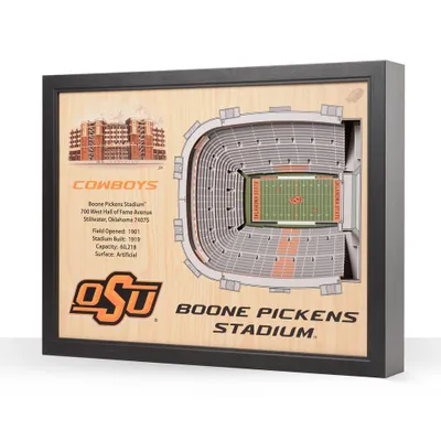 NCAA Oklahoma State Cowboys 25-Layer StadiumViews 3D Wall Art