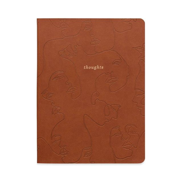 Vegan Leather Journal Terra Cotta Thoughts - DesignWorks Ink