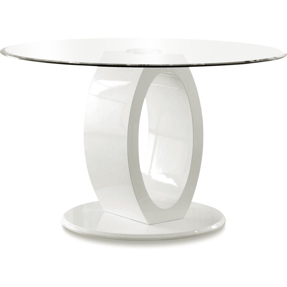 Spearelton Oval Pedestal Dining Table  - HOMES: Inside + Out: Tempered Glass, Modern Style