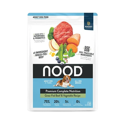 NOOD Pet Food Adult Dry Dog Food with Beef Flavor