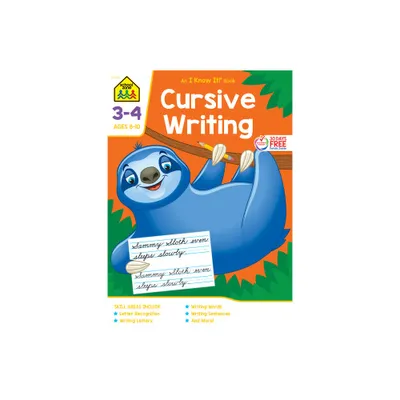 School Zone Cursive Writing Grades 3-4 Workbook - (Paperback)