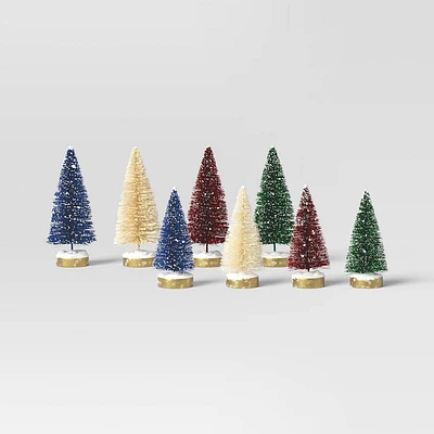 Christmas Set of 12 Mini Bottle Brush Trees - Threshold