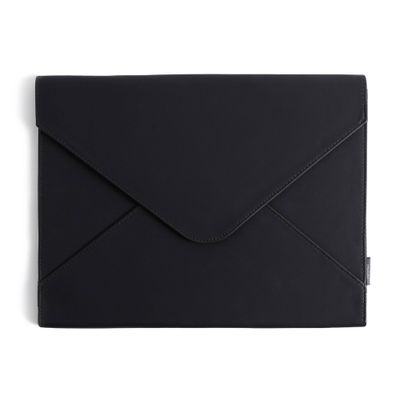 U Brands Vegan Leather Document Holder Black: Office Supplies Desk Organizer with 2 Compartments, 10x13x0.7