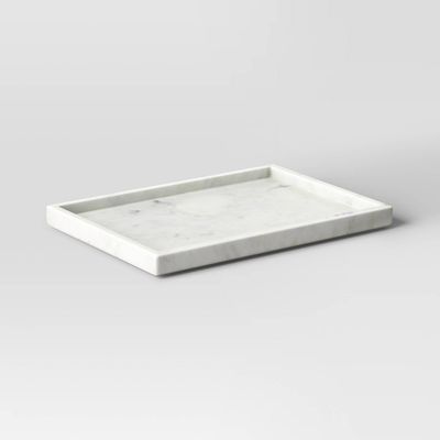 Rectangle Marble Tray White - Threshold