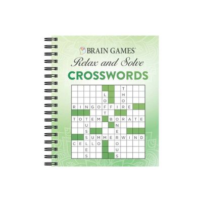 Brain Games - Relax and Solve: Crosswords (Green) - by Publications International Ltd & Brain Games (Spiral Bound)