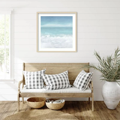 Amanti Art 33x33 Tranquil Ocean Waves Beach II by Christine Zalewski Wood Framed Wall Art Print