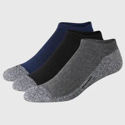 Hanes Premium Mens Total Support No Show Socks 3pk - Navy Blue 6-12