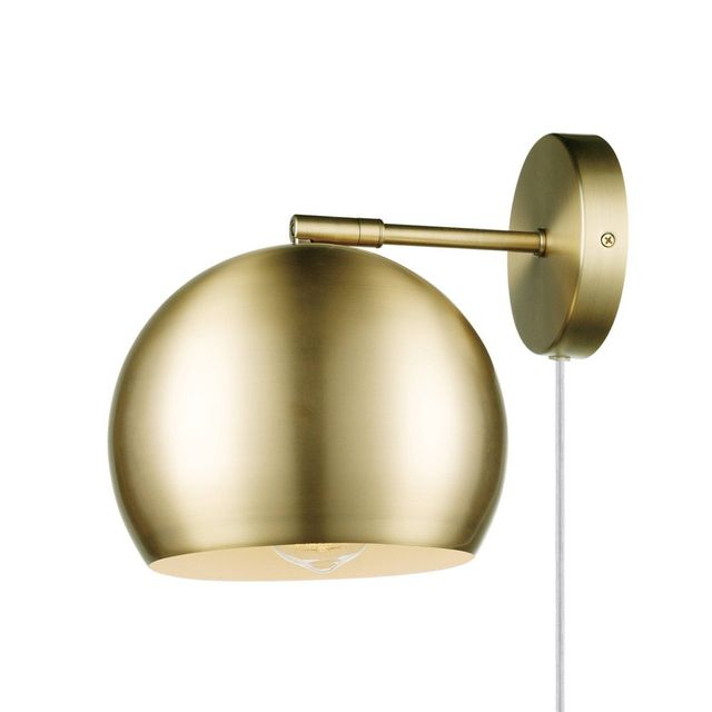 Molly 1-Light Plug-in or Hardwire  Wall Sconce - Globe Electric: Vintage-Inspired Design, ETL Listed, No Assembly Required