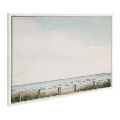 23 x 33 Sylvie Pale Sky Framed Canvas by F2 Images White - Kate & Laurel All Things Decor