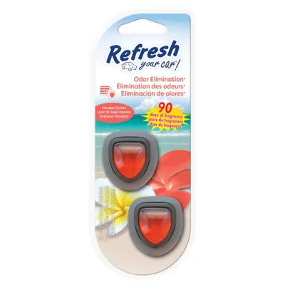 Refresh Your Car 2pk Hawaiian Sunrise Scent Mini Diffusers