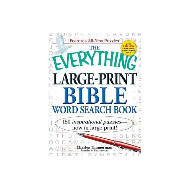 The Everything Large-Print Bible Word Search Book - (Everything(r)) Large Print by Charles Timmerman (Paperback)