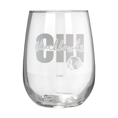 NHL Chicago Blackhawks The Vino Stemless 17oz Wine Glass - Clear