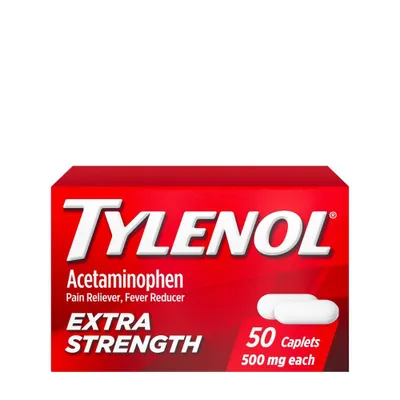 Tylenol Acetaminophen Pain Reliever Caplet - 50ct